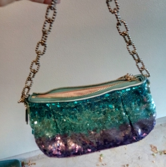 Coach Poppy Limited Ed. Ombre' Sequins Evening Bag - Picture 4 of 16